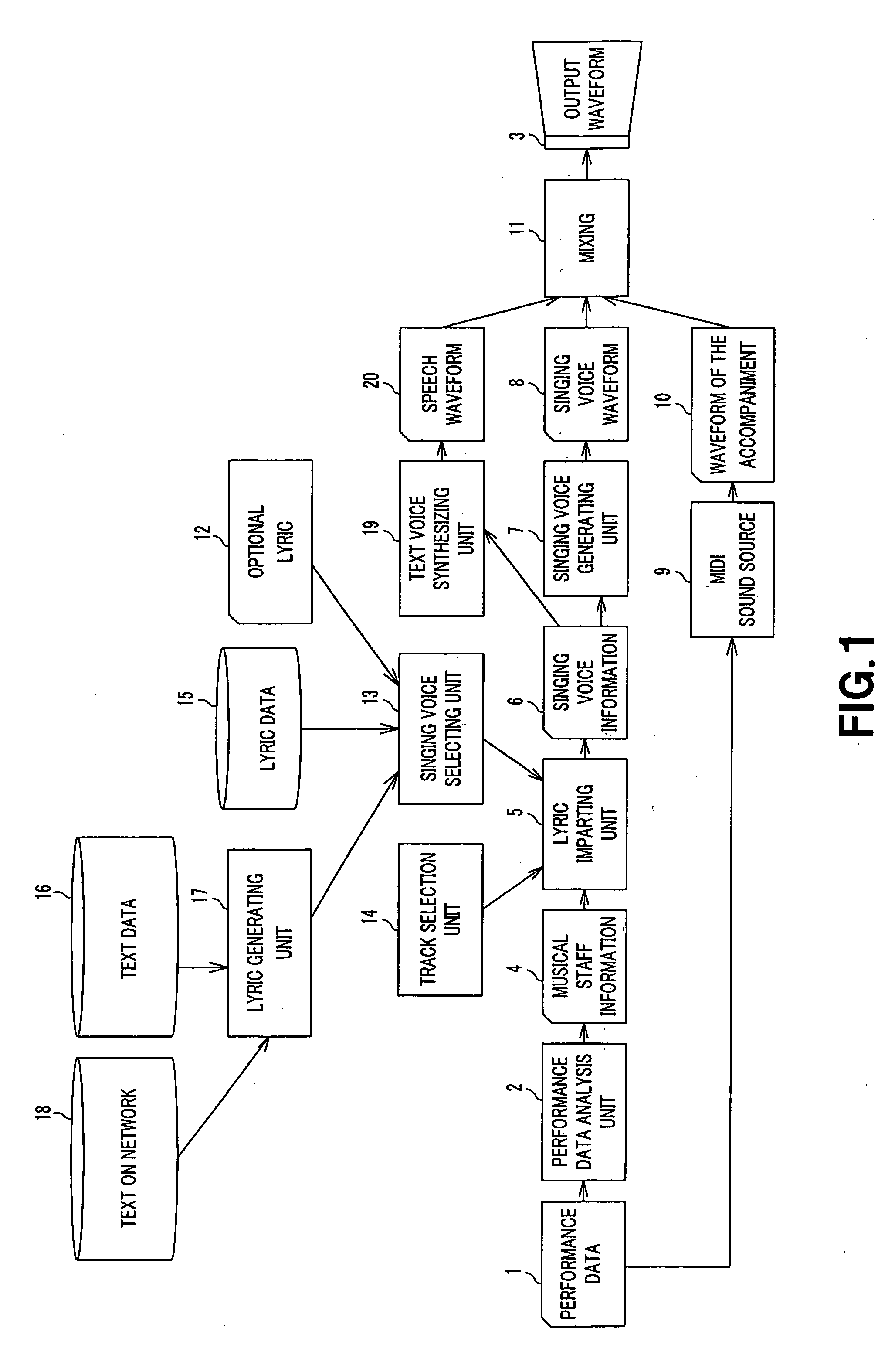 Singing voice synthesizing method, singing voice synthesizing device, program, recording medium, and robot