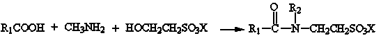 Method for synthesizing fatty acyl amino acid surfactant by using direct method