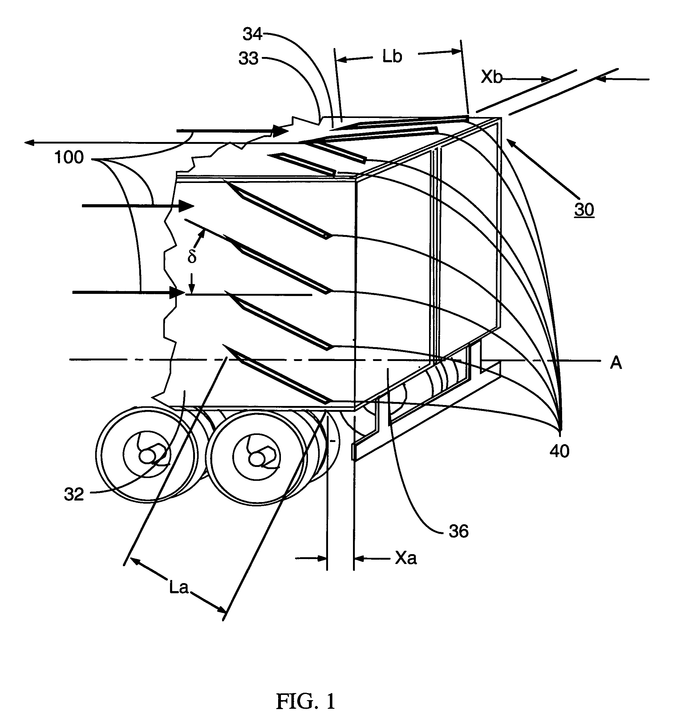 Vortex strake device and method for reducing the aerodynamic drag of ground vehicles