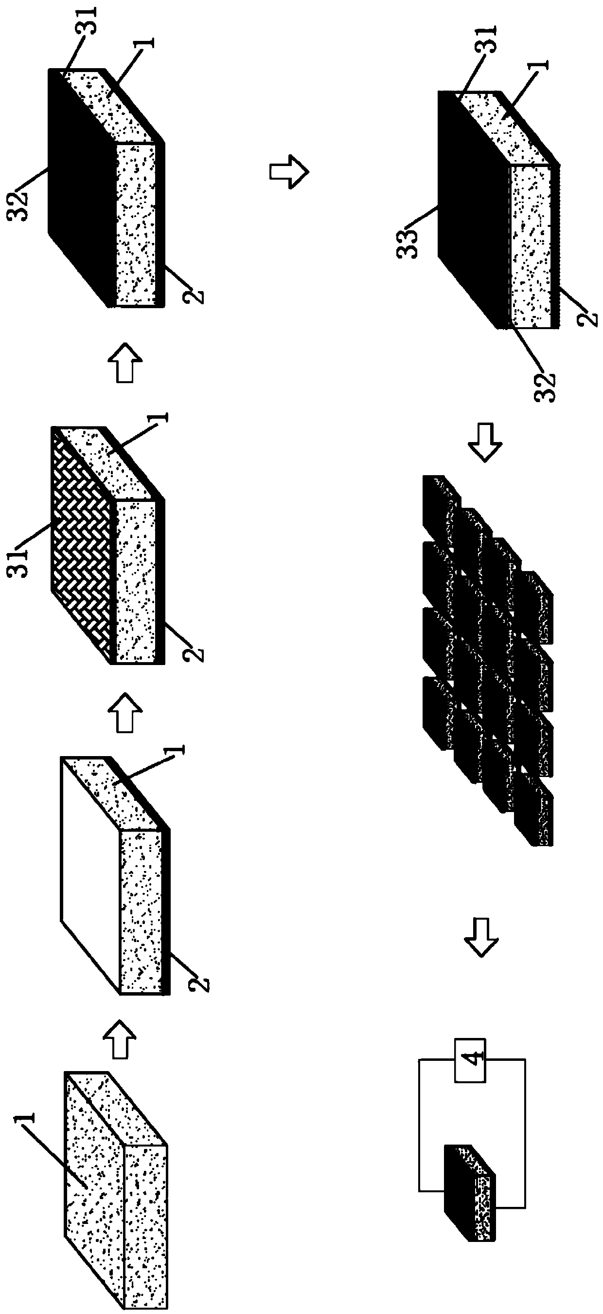 Highly reliable double-sided heterogeneous composite electrode chip capacitor