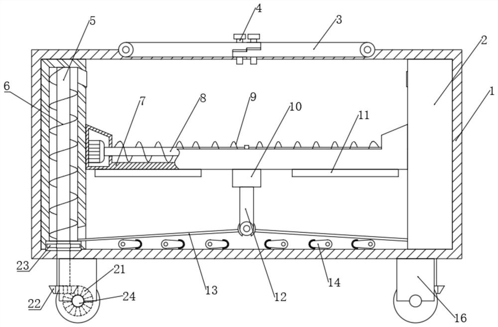 Expansive soil conveying mechanism for moisture-proof treatment