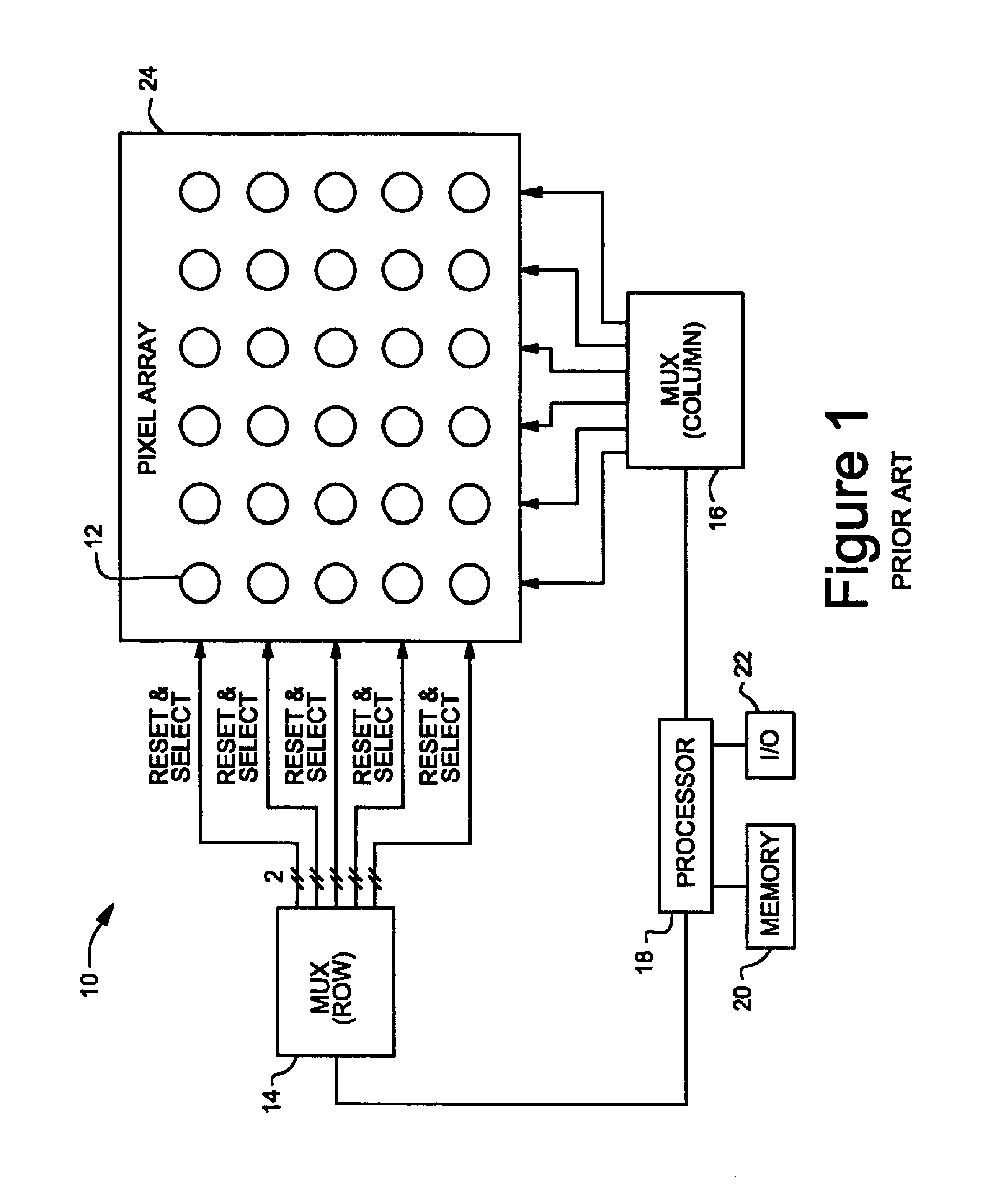 High voltage reset method for increasing the dynamic range of a CMOS image sensor