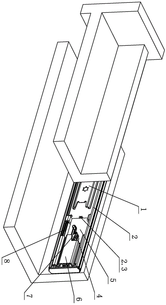 Push-to-bounce drawer slides with guides