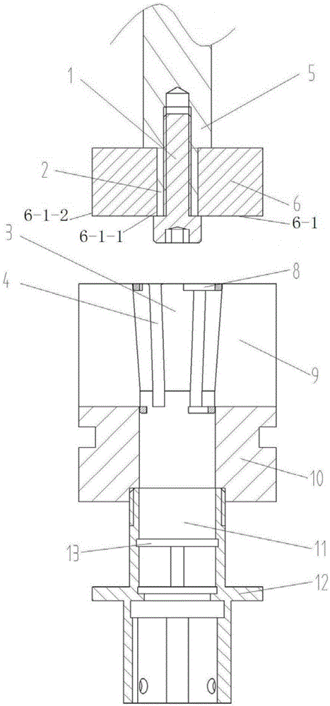 Assembly tool for elastic ring installation and its push rod and guide sleeve