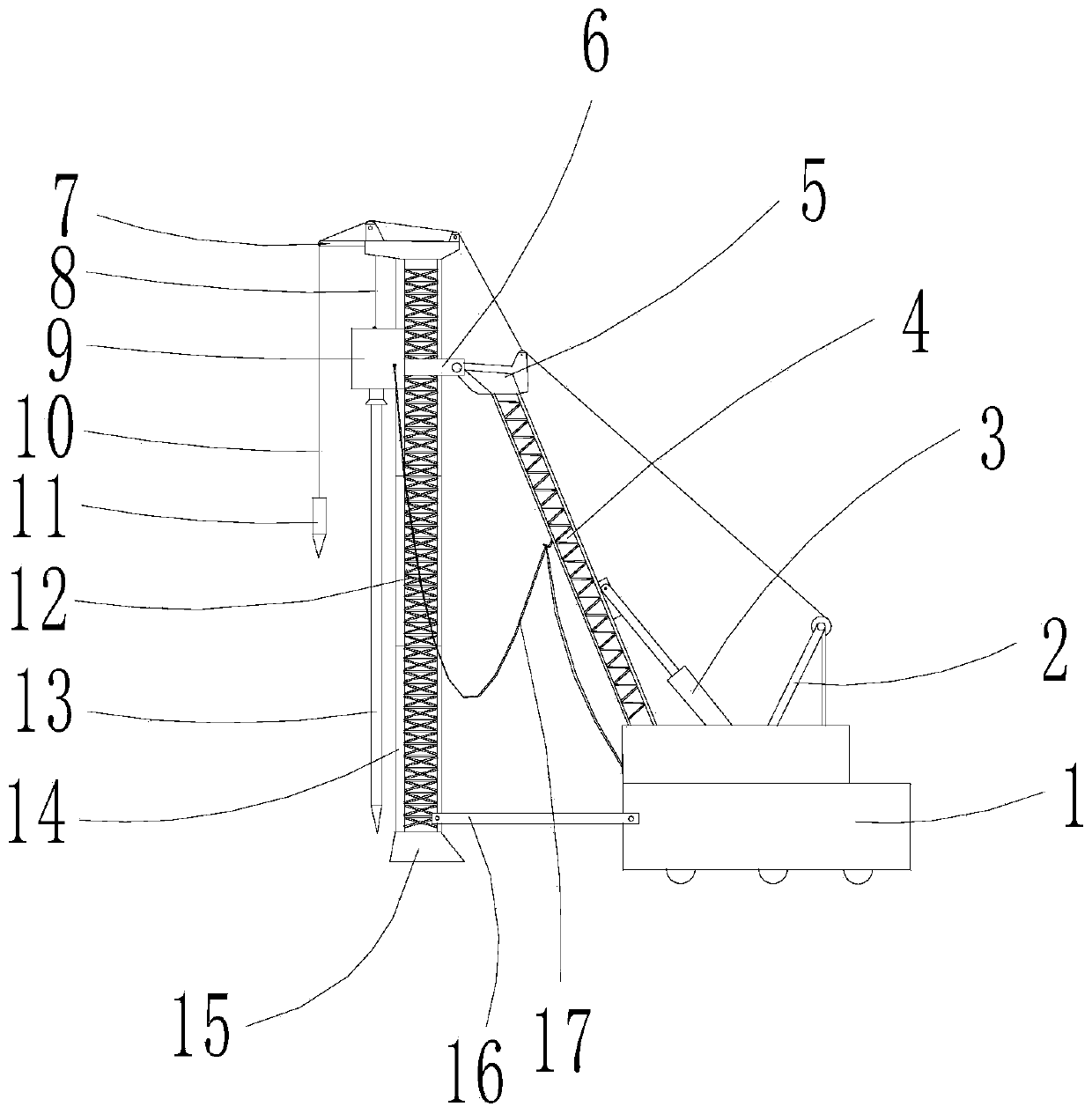 Hole forming device and foundation treatment method