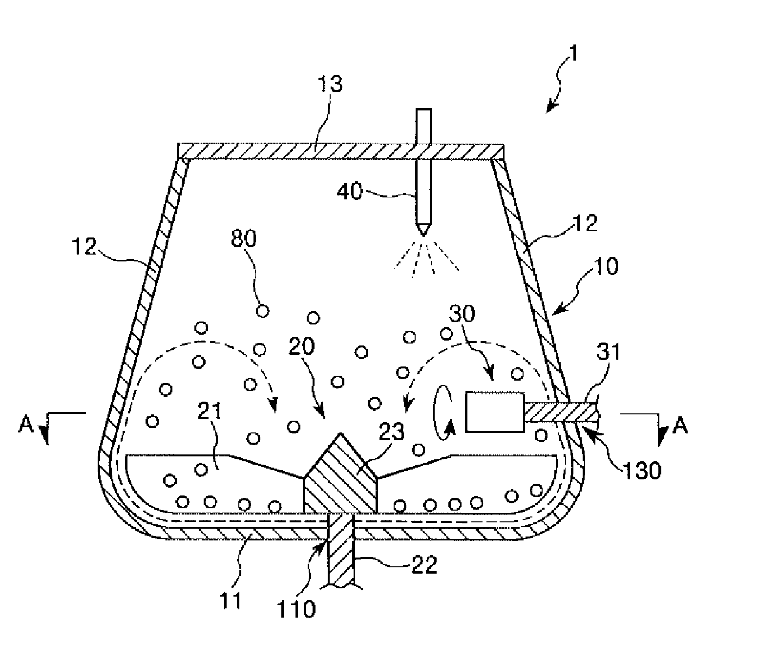 Granulated powder and method for producing granulated powder