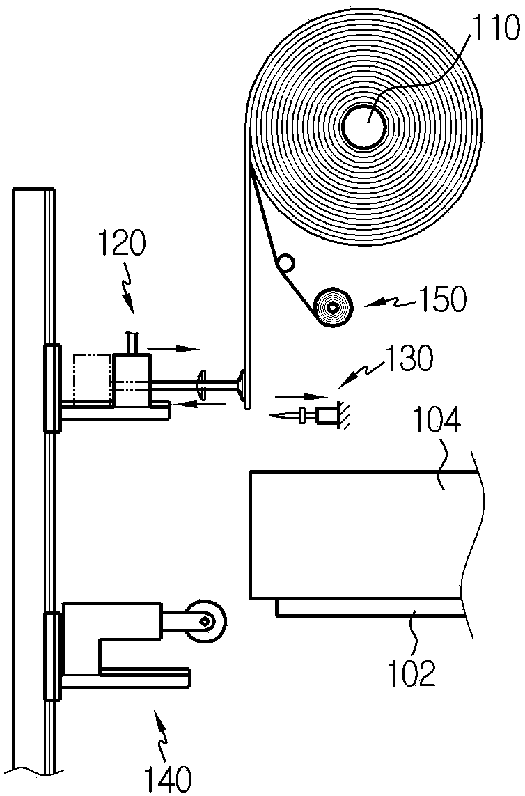 Method and apparatus for automatically adhering side tape to cell