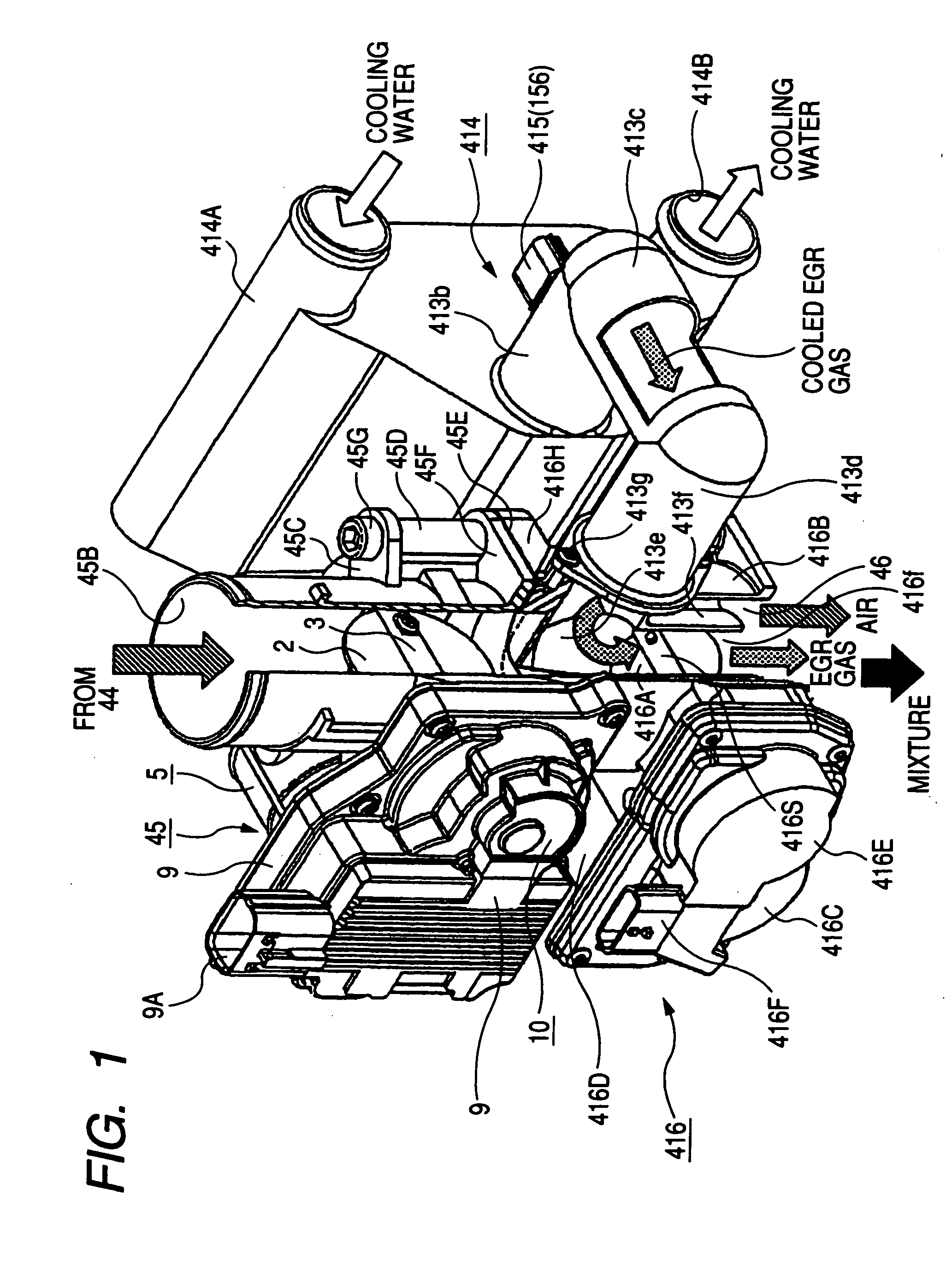 Electronic EGR gas control system