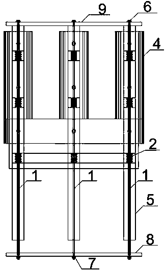 Iron core displacement track device for high-voltage soft starter