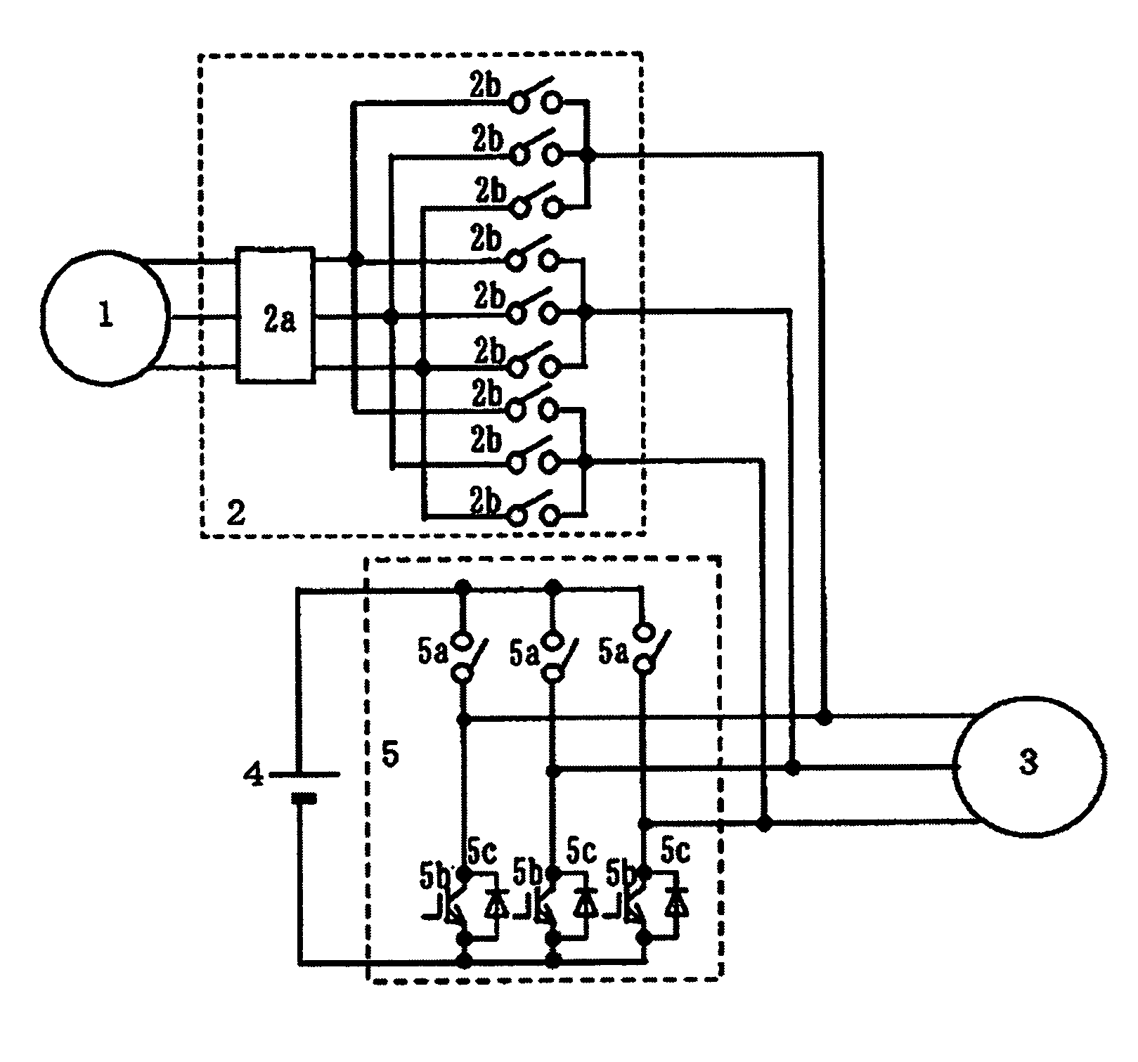 AC motor driving circuit and electric car driving circuit