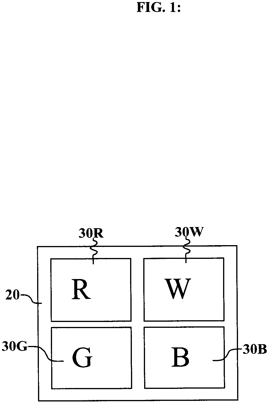 Method for input-signal transformation for rgbw displays with variable w color