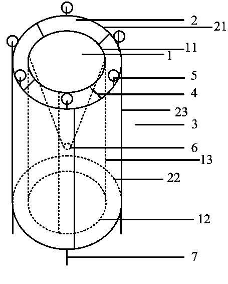 Floating net cage for shellfish breeding water replacement