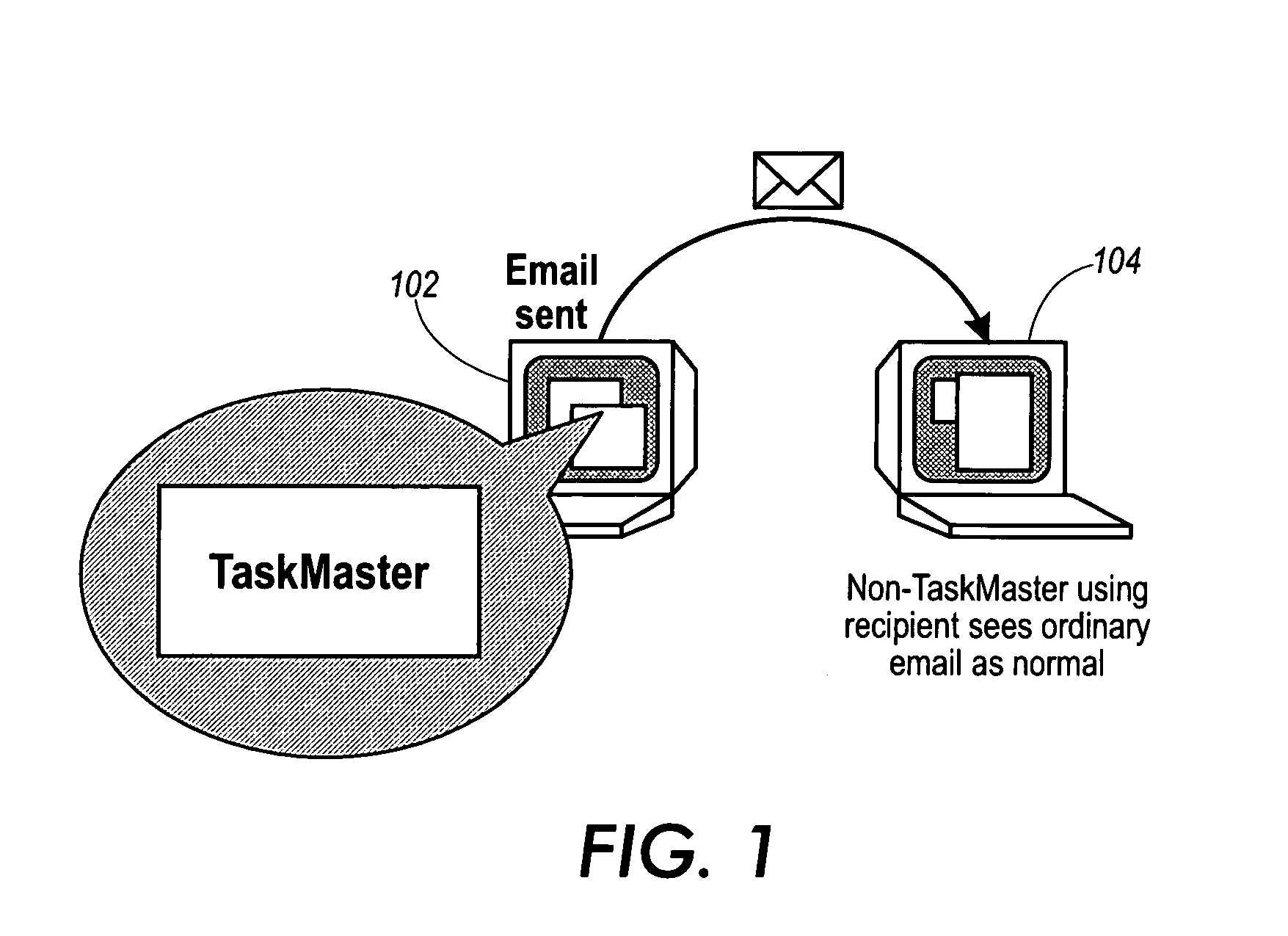 User interface for a message-based system having embedded information management capabilities