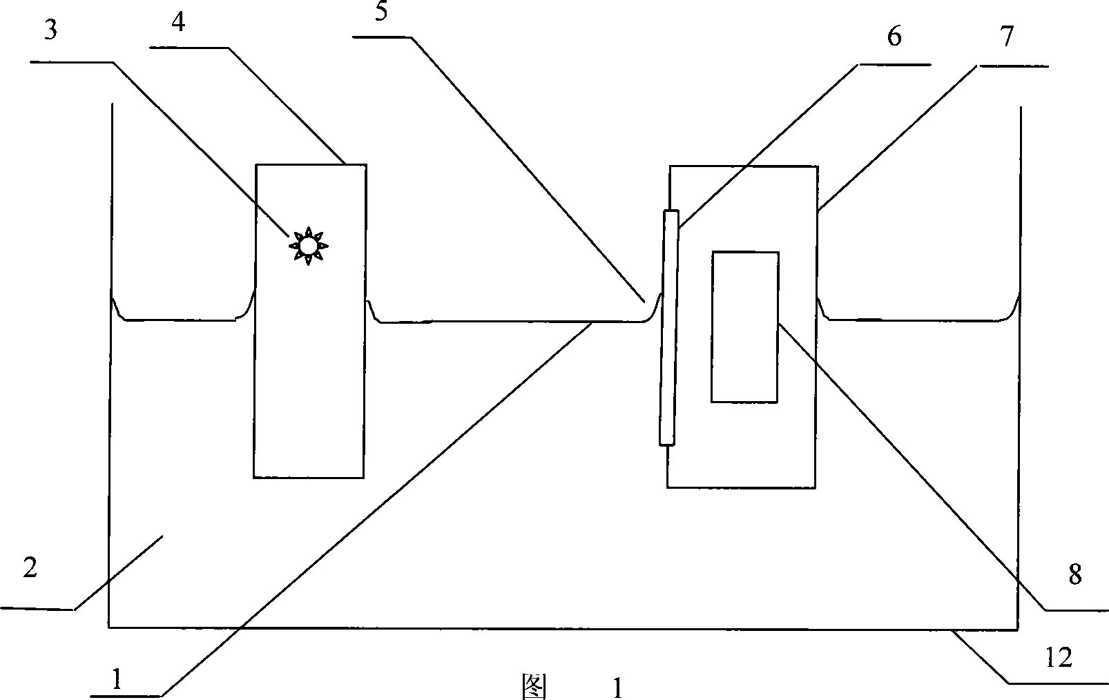 Linear array CCD transmission type liquid level measuring method and device