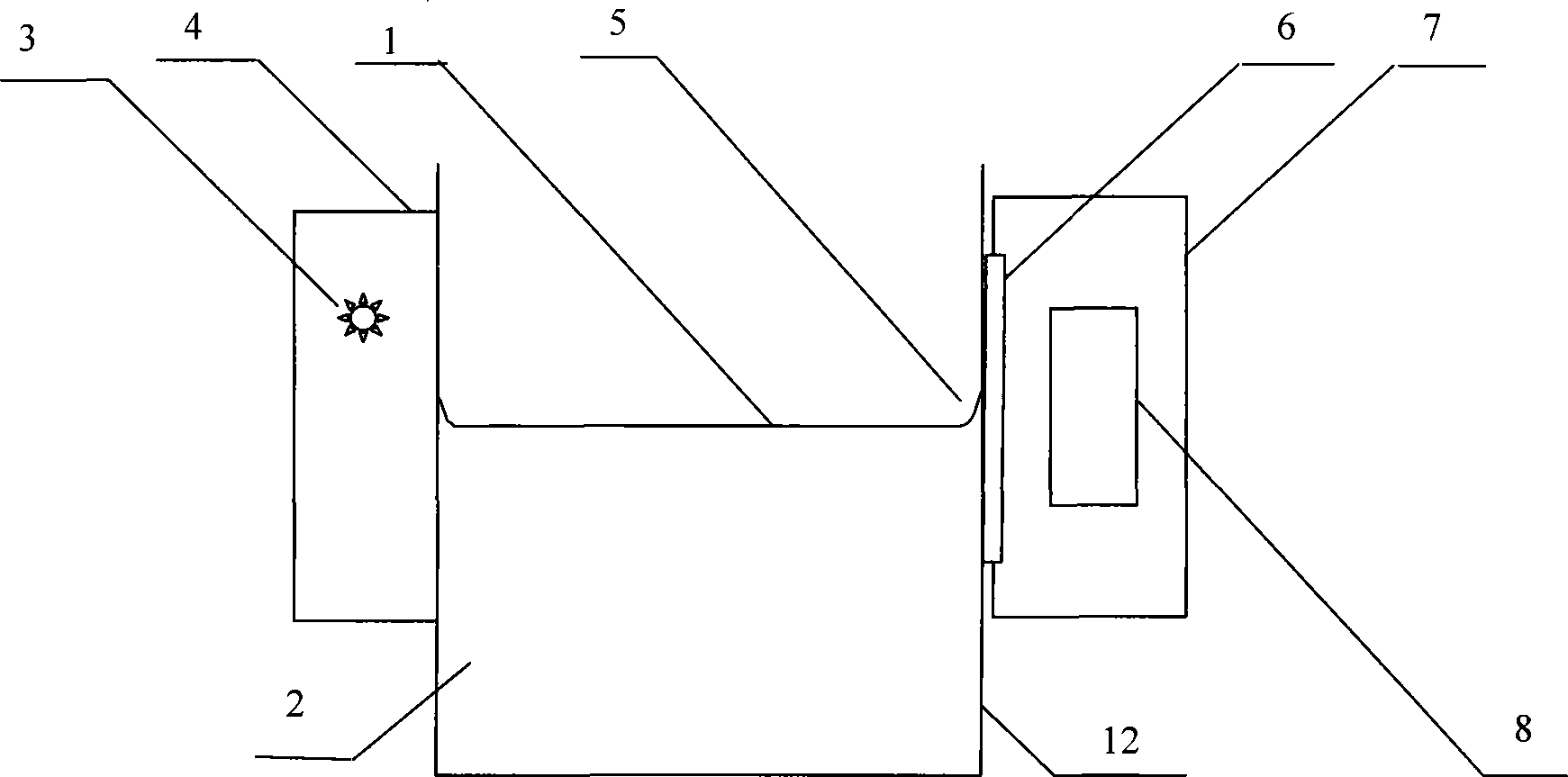 Linear array CCD transmission type liquid level measuring method and device