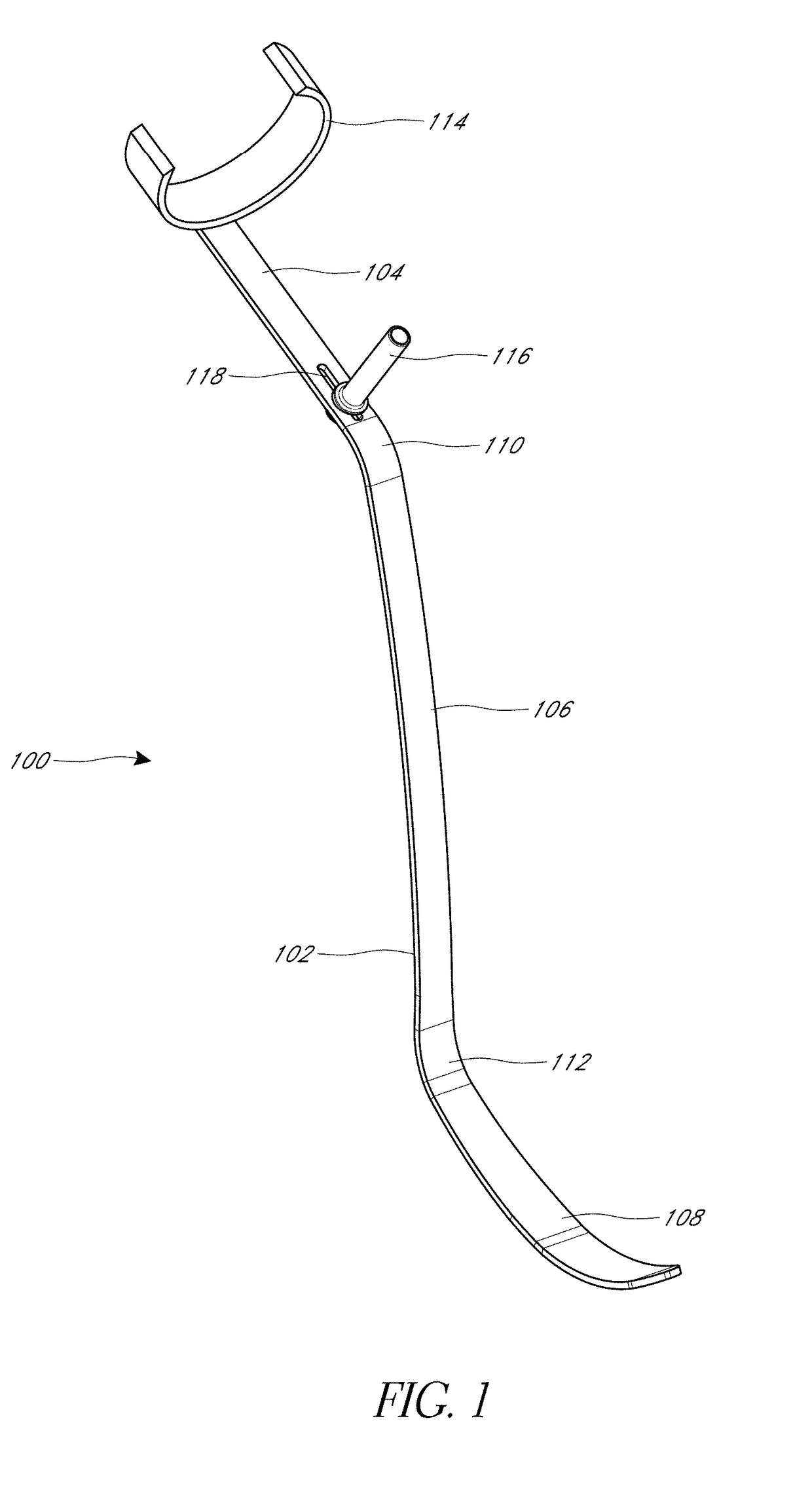 Crutch with energy storage and energy return