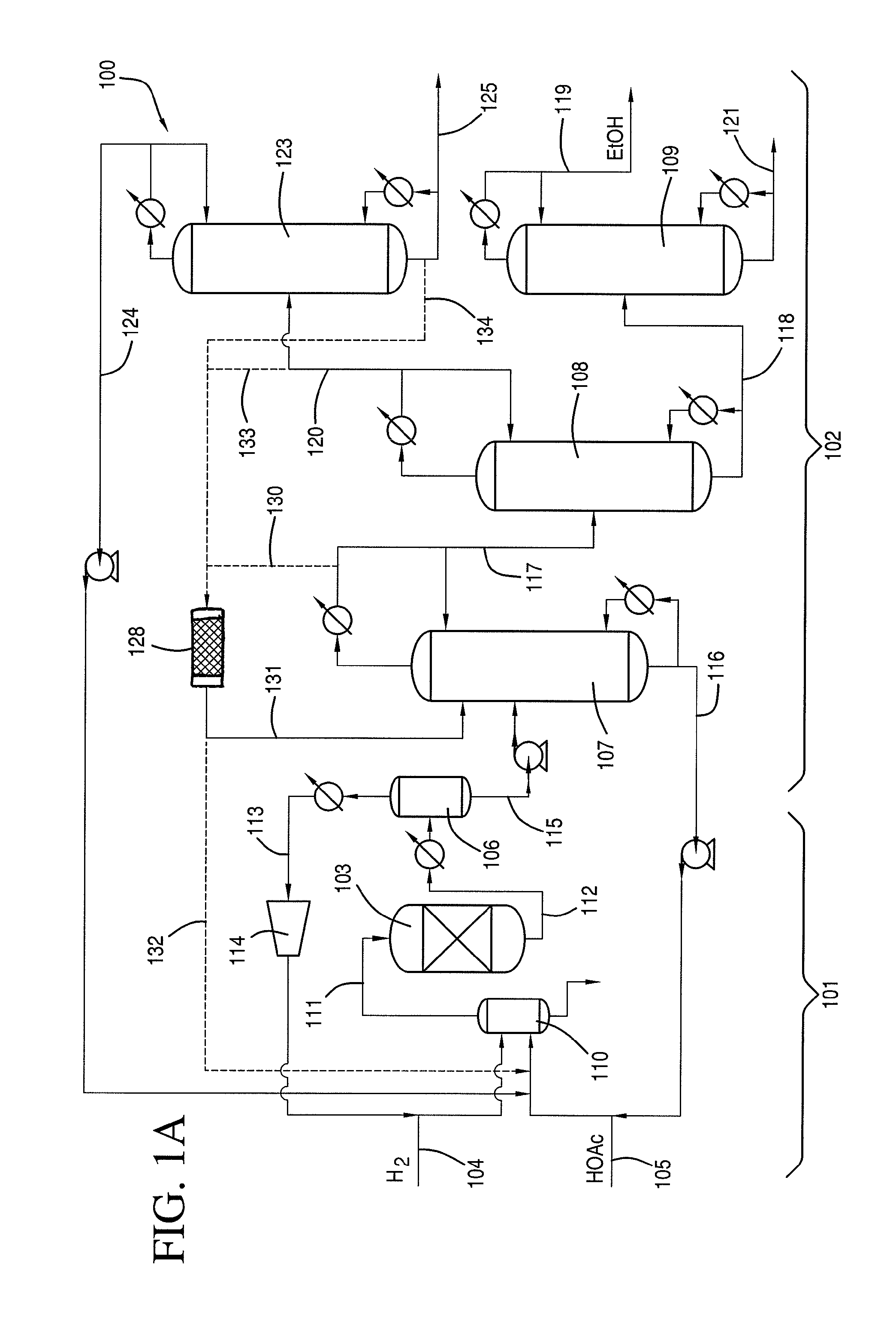 Hydrolysis of ethyl acetate in ethanol separation process