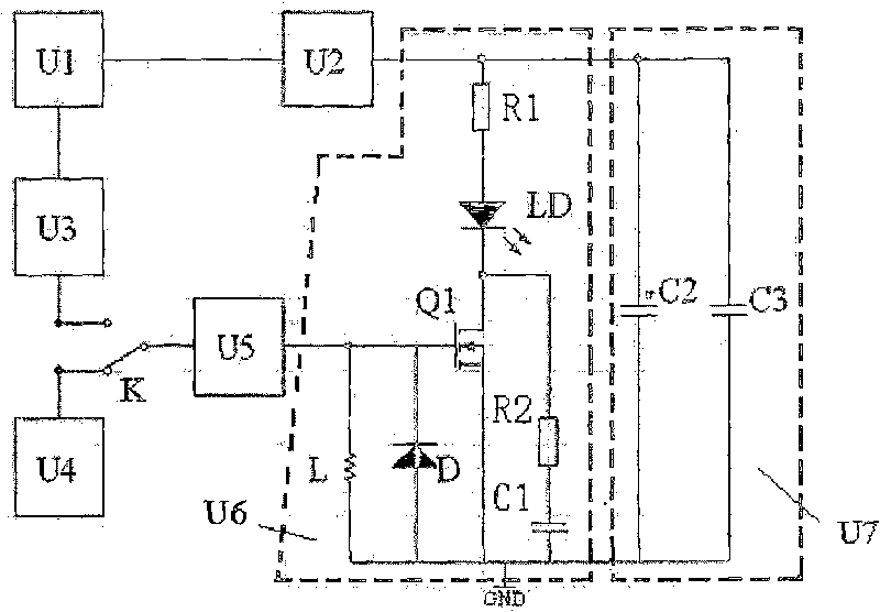 Power supply drive device for pulse semiconductor laser test equipment