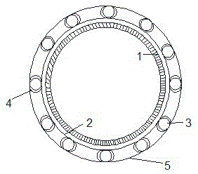 Simple supporting method for cylindrical concrete formwork