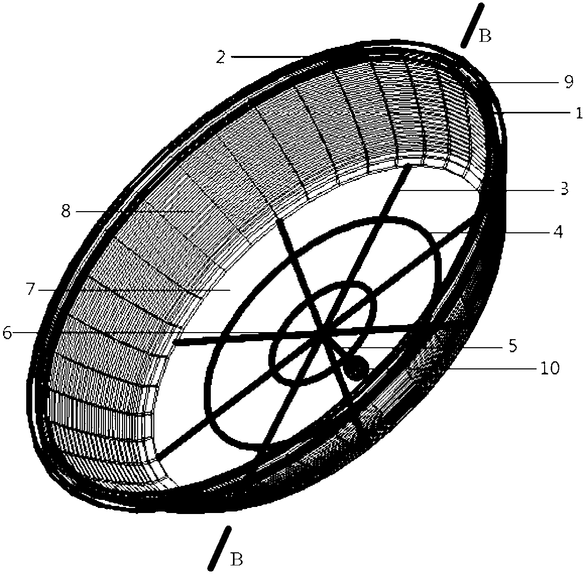 Arc-shaped high-voltage electrode capable of generating simulated uplink precursor