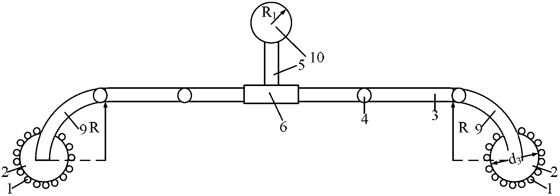 Arc-shaped high-voltage electrode capable of generating simulated uplink precursor