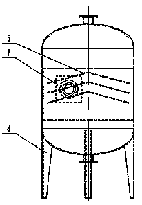 Special gas-liquid buffer separation tank for vertical filter press