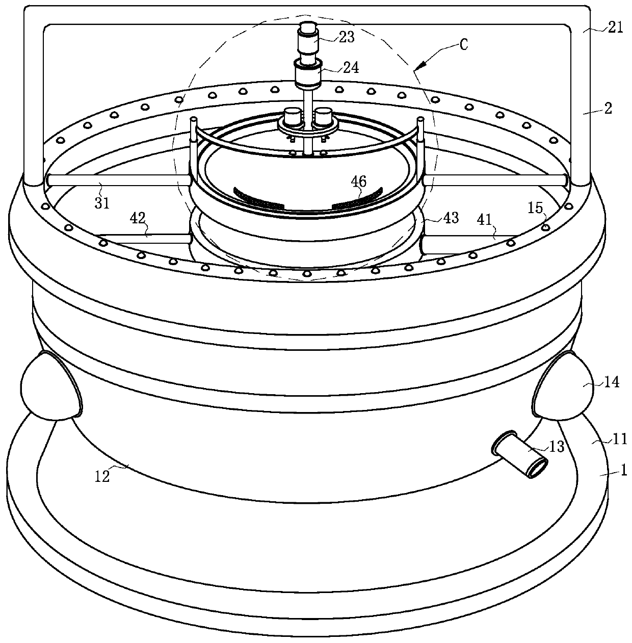 Mechanical device applied to sewage treatment