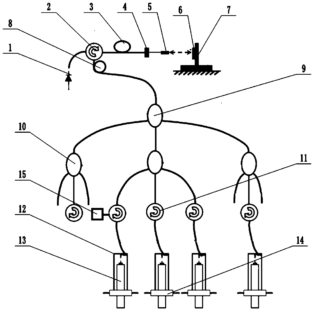 Pile-based soil settlement monitoring system based on optical fiber optical measurement technology