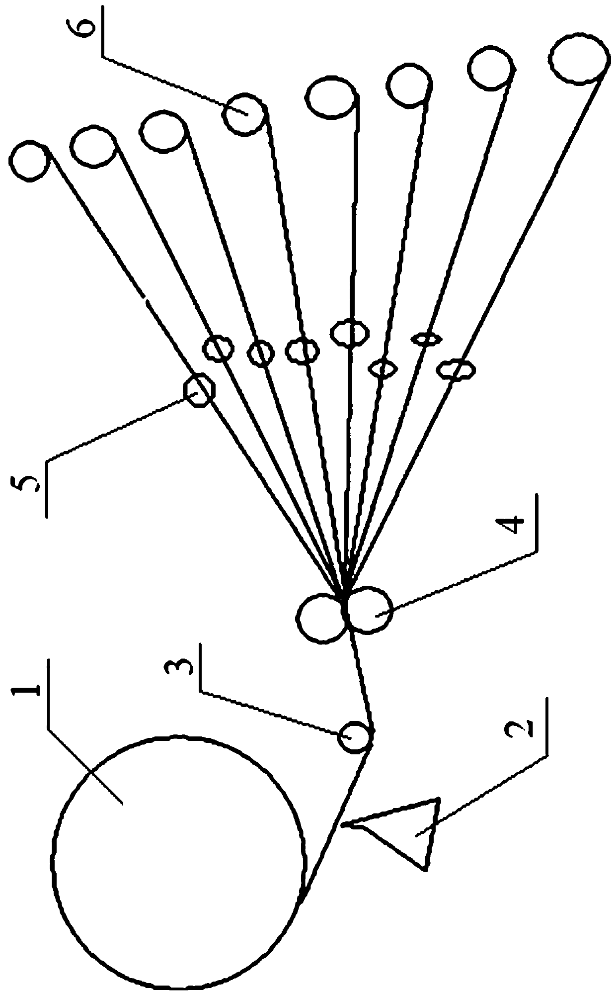 Preparation method of multi-slit nanofiber aggregate yarn