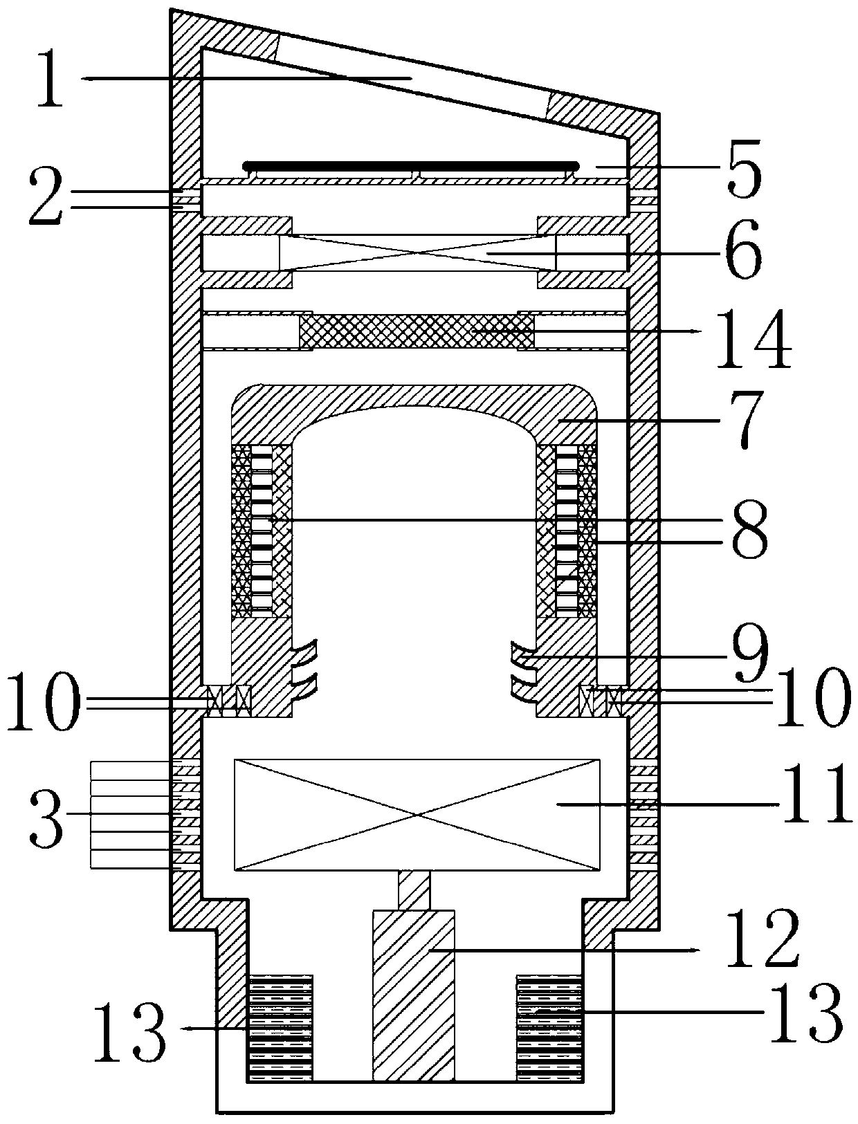 In-vehicle air monitoring and purification device and control method of in-vehicle air monitoring and purification device