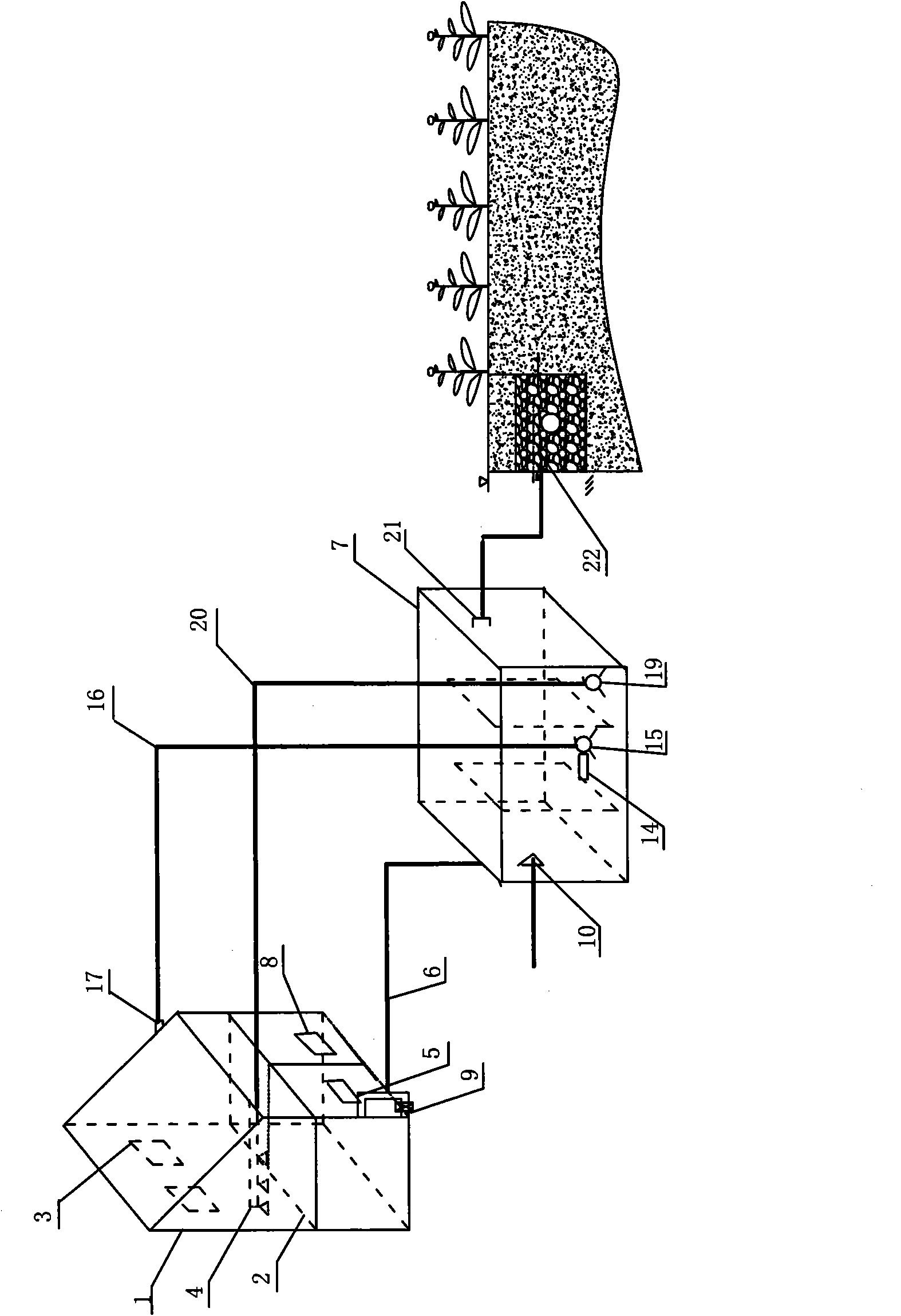 Comprehensive treatment system for organic garbage and domestic sewage and comprehensive treatment method therefor