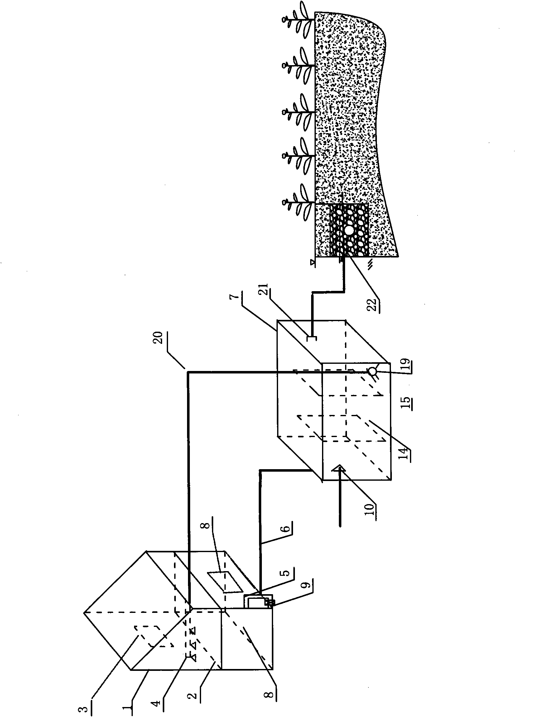 Comprehensive treatment system for organic garbage and domestic sewage and comprehensive treatment method therefor