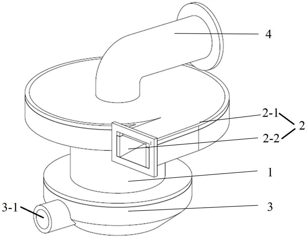 Oil-gas separator with spiral line type inlet runner