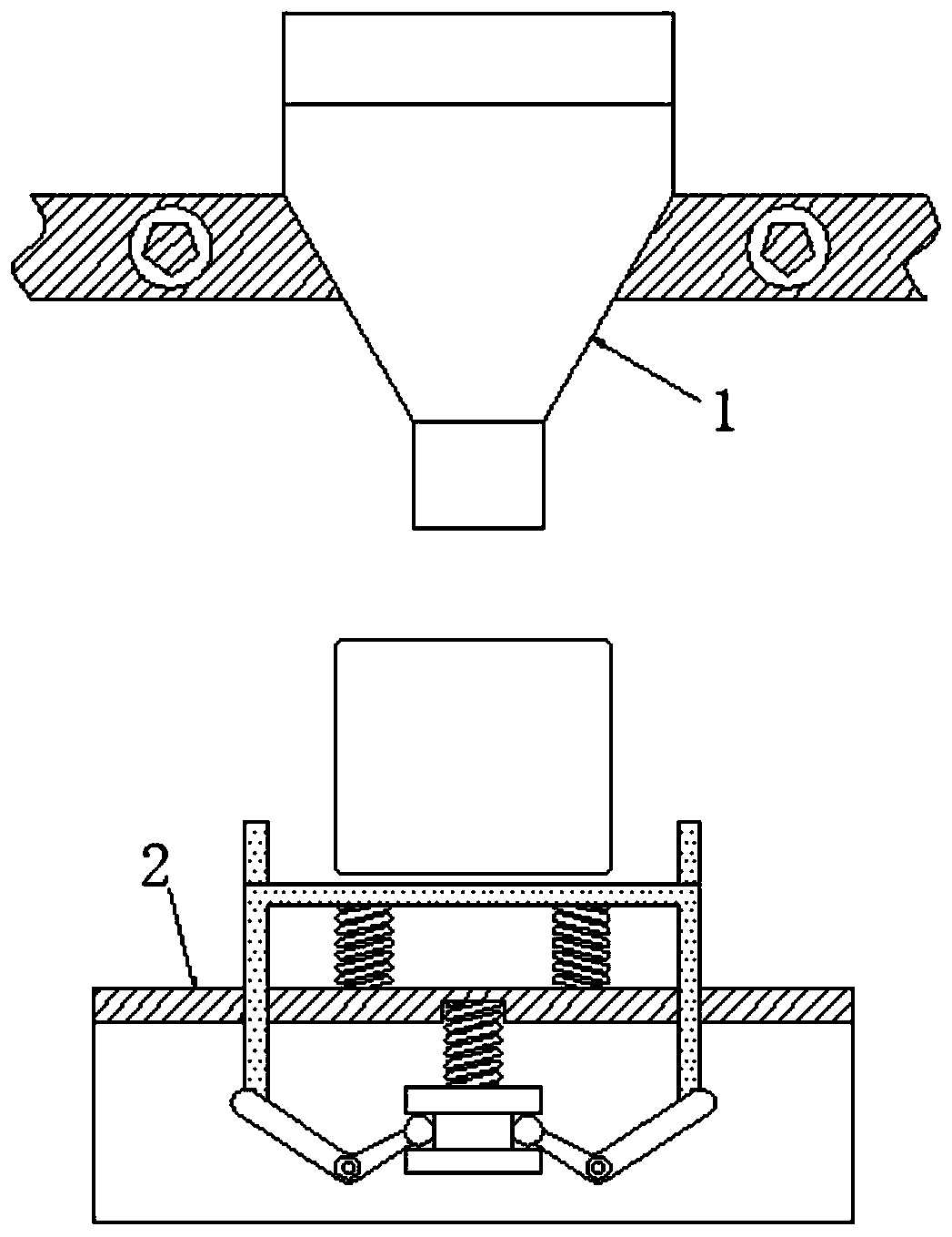 Gravity-change-based filling device for ensuring constant ink-content