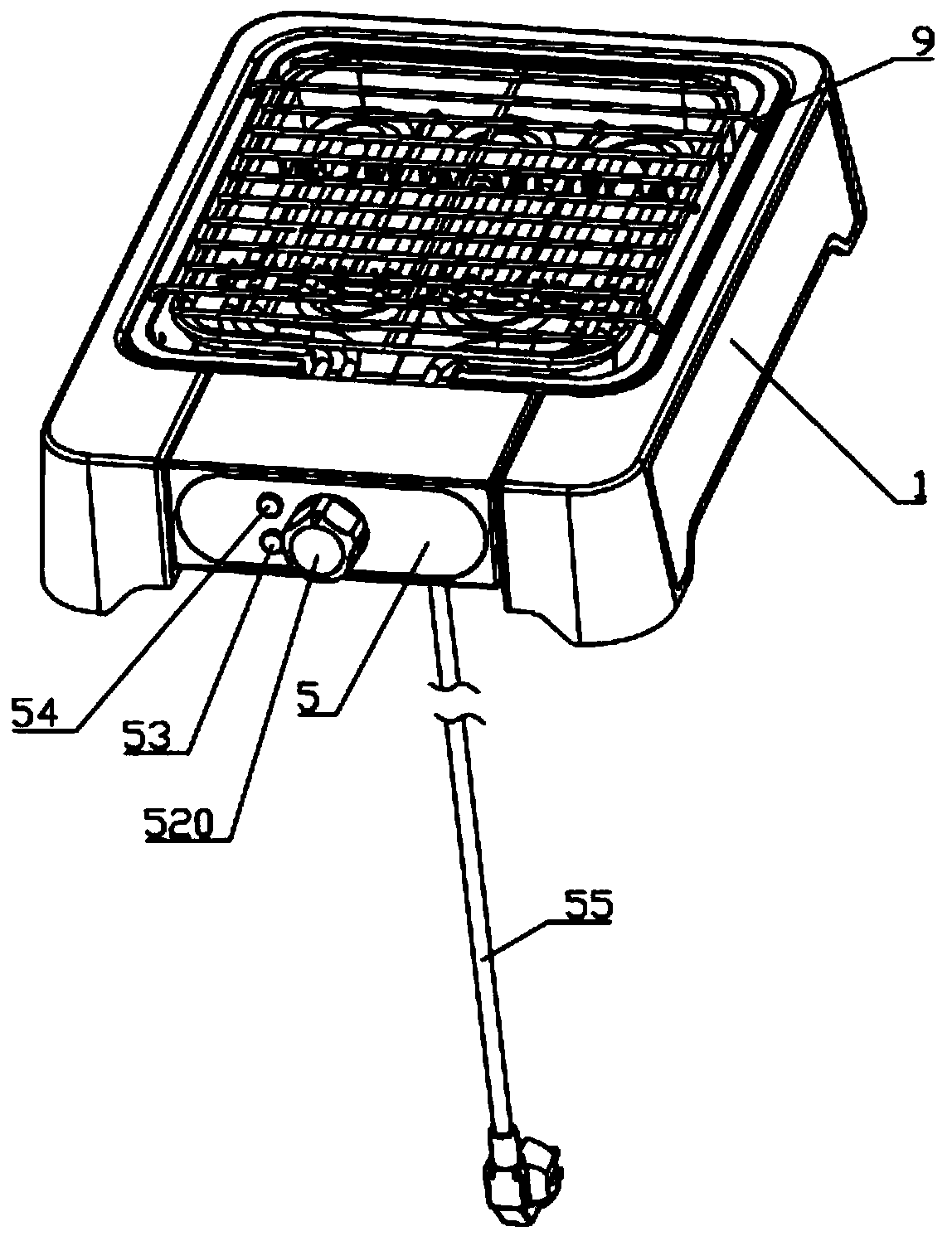 Easily-cleaned constant-temperature separate type double-gear adjustable electric roasting device