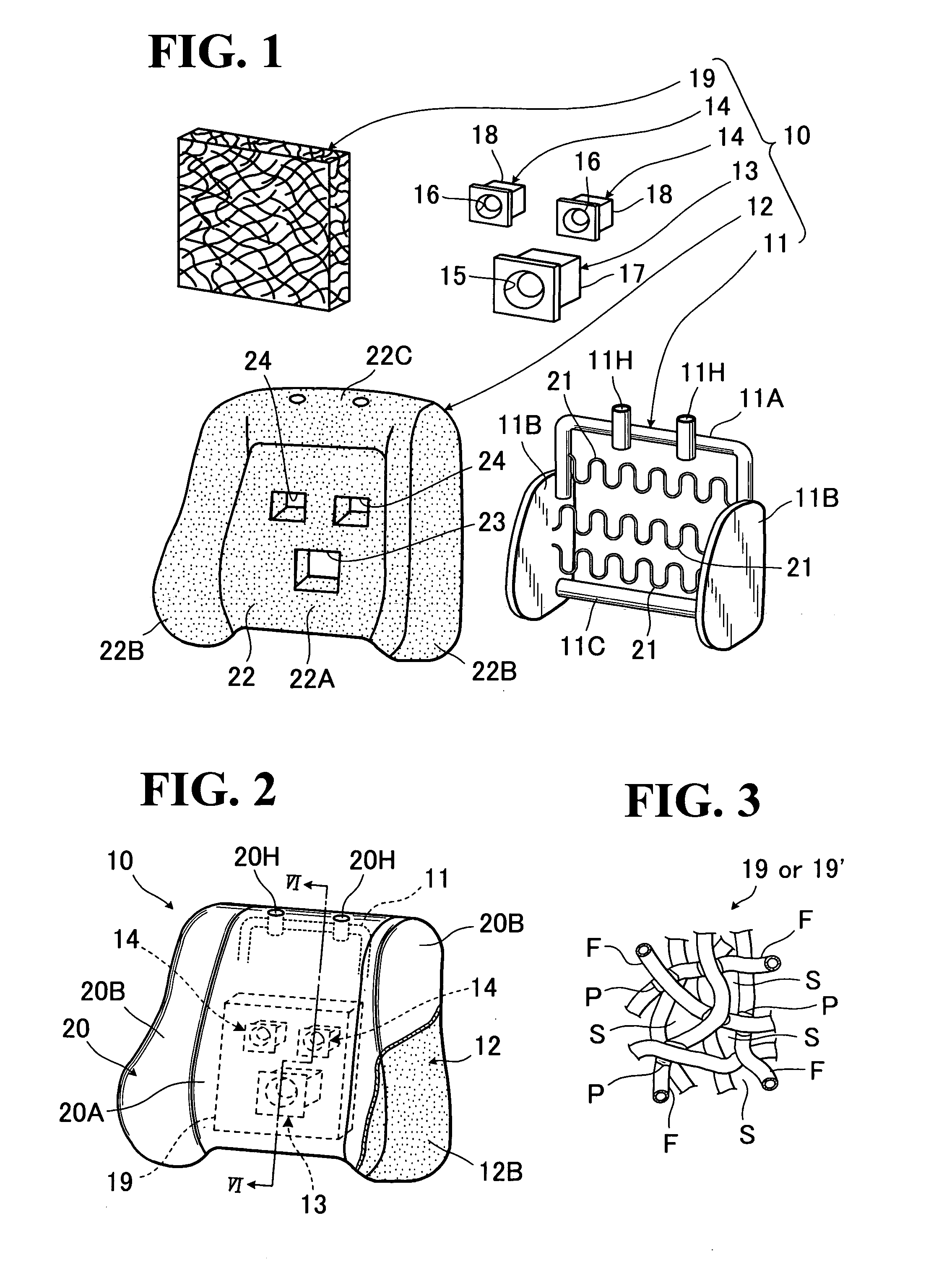 Acoustic structure of seat back