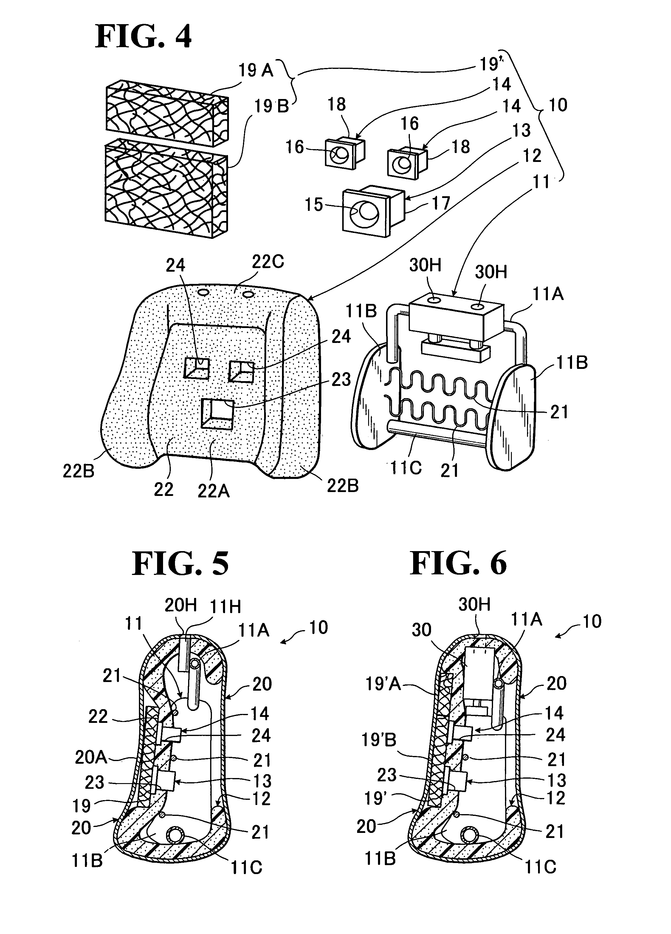 Acoustic structure of seat back