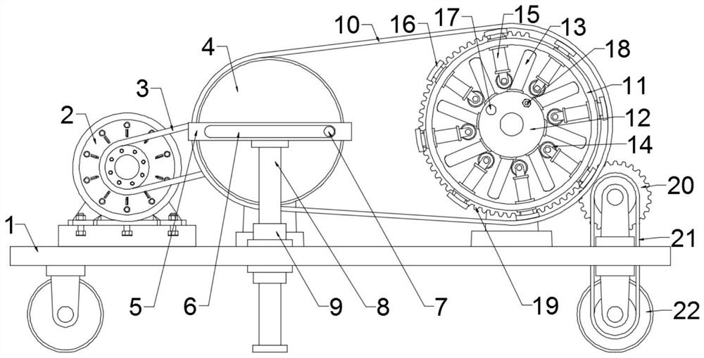 An equidistant pile driver with adjustable transmission ratio