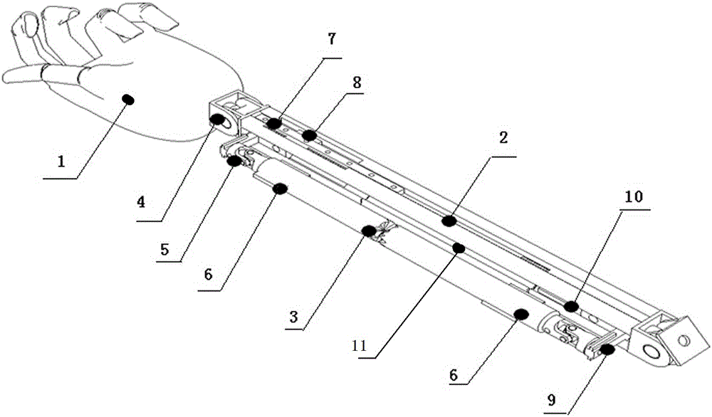 Human body forearm fracture simulating bone-setting training apparatus