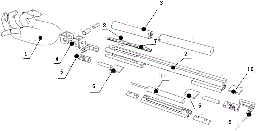 Human body forearm fracture simulating bone-setting training apparatus