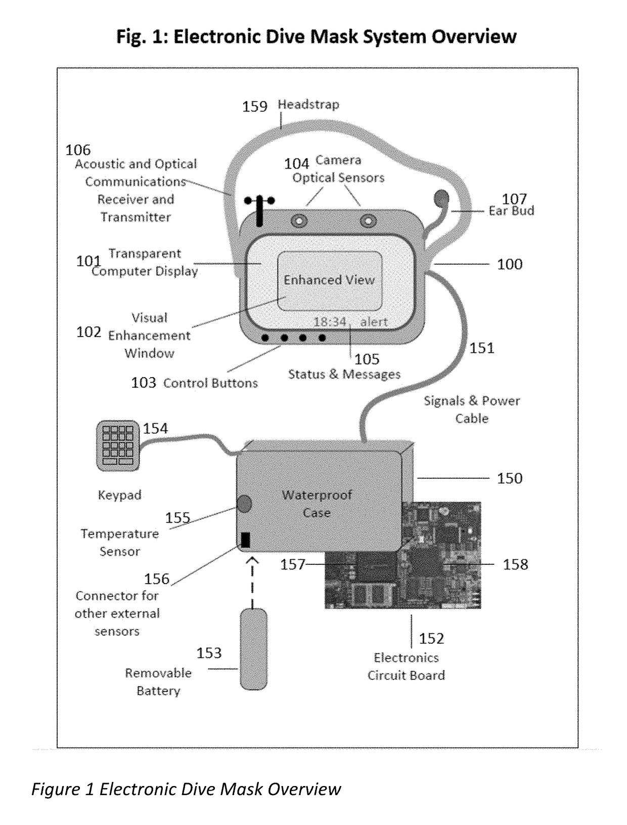 Enhanced electronic dive mask system