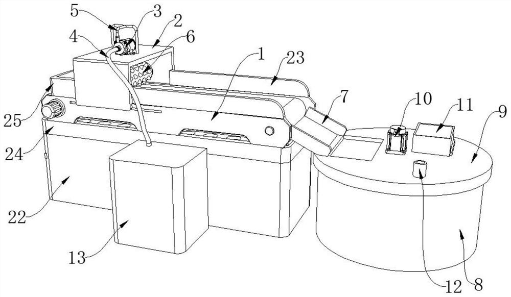 A liquidity immersion device applied to the processing of meat products