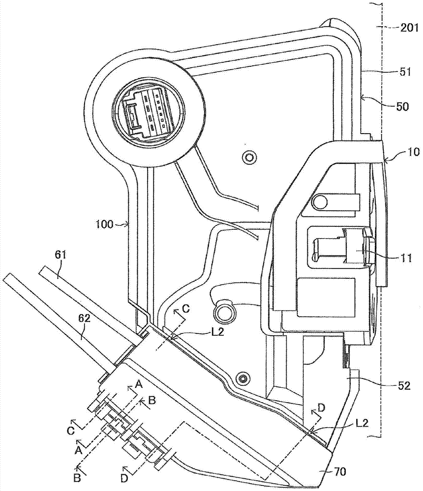 Vehicle door lock device