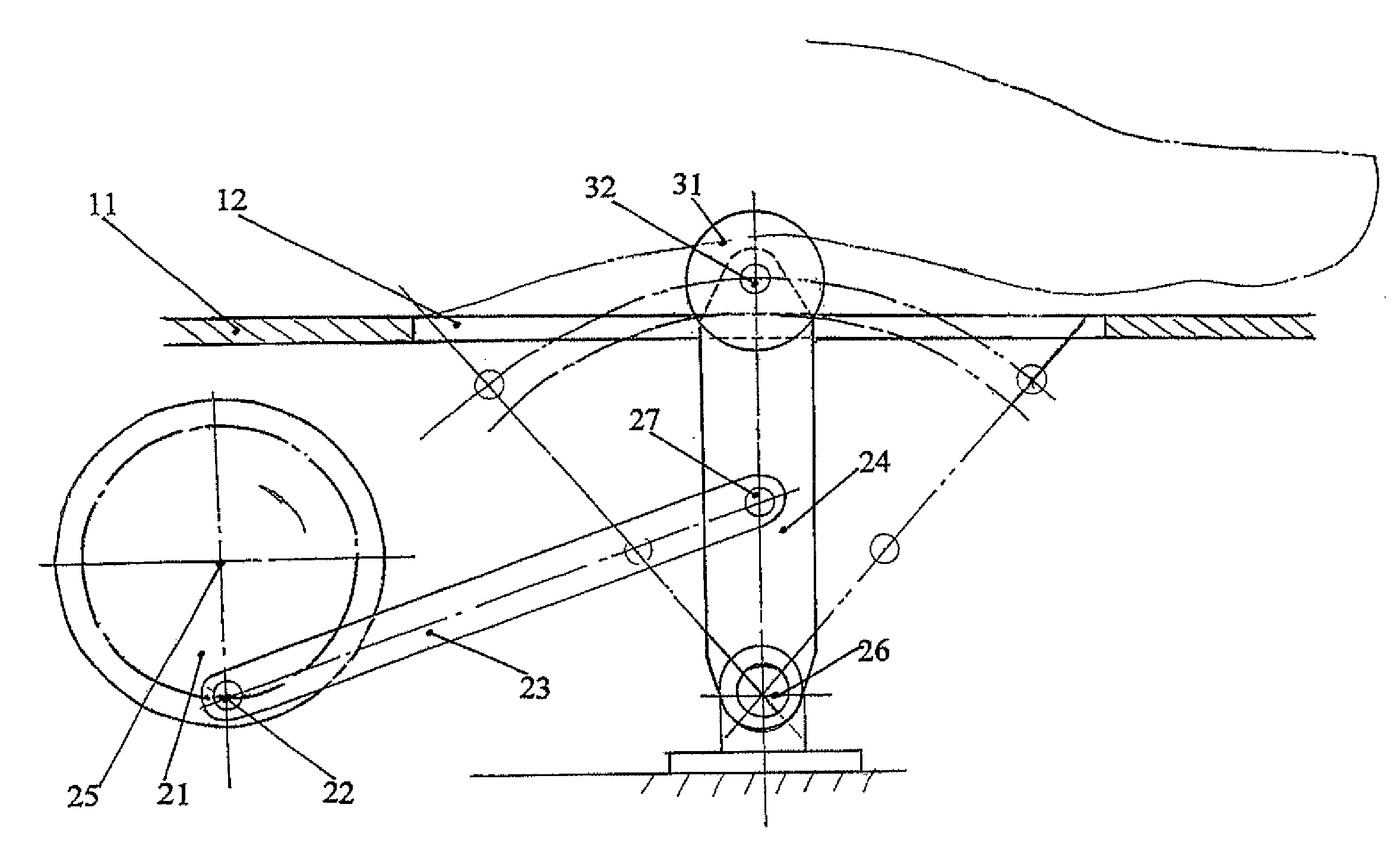 Foot reciprocating massaging device