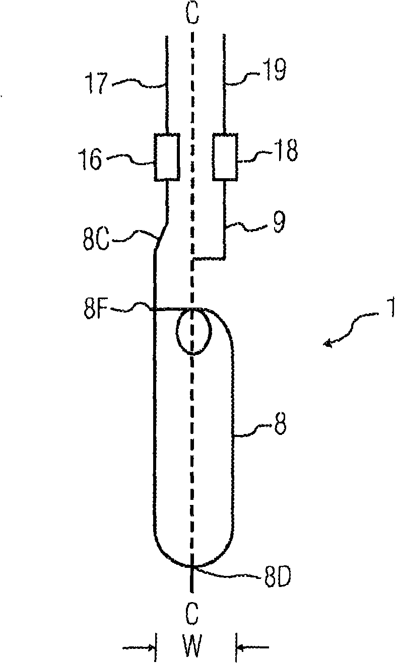 Looped frame arc tube mounting assembly for metal halide lamp