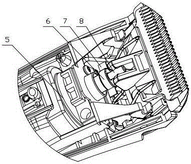 Blade temperature reducible shaver