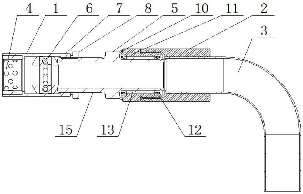 Hollow air suction rotary type tool adjuster