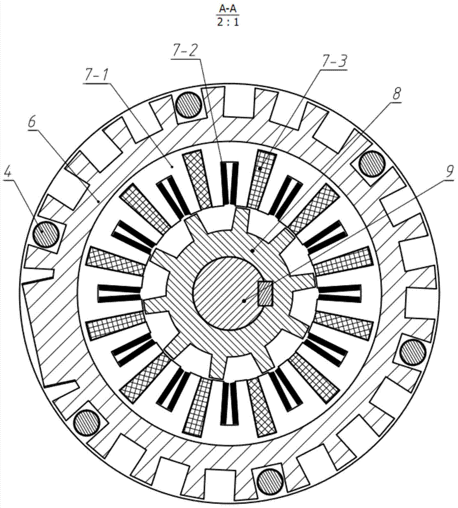 Starting and generating integrated switch magnetic flux motor for automobile