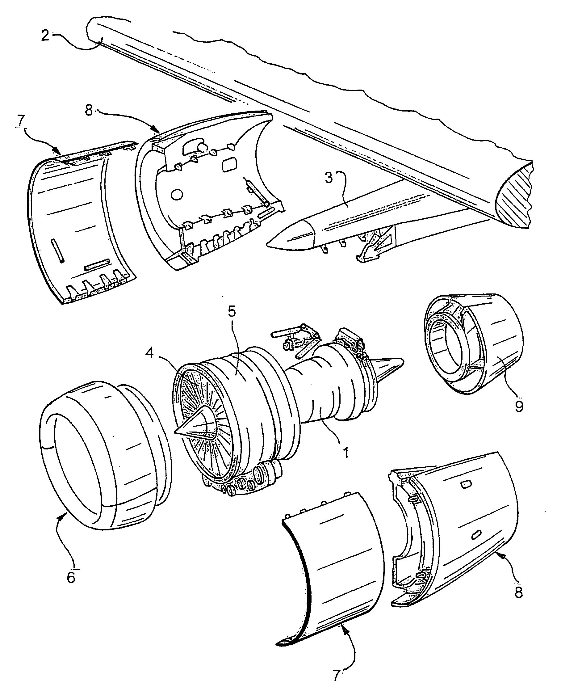 Aircraft engine in which there is a small clearance separating the fan cowls and the thrust inverter cowls