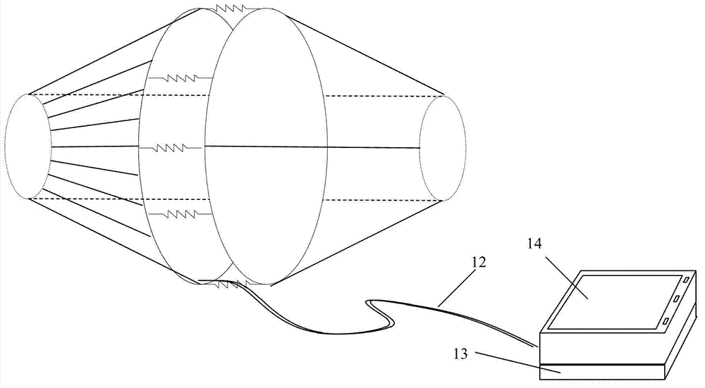 Variable diameter pipe external magnetic memory detection device